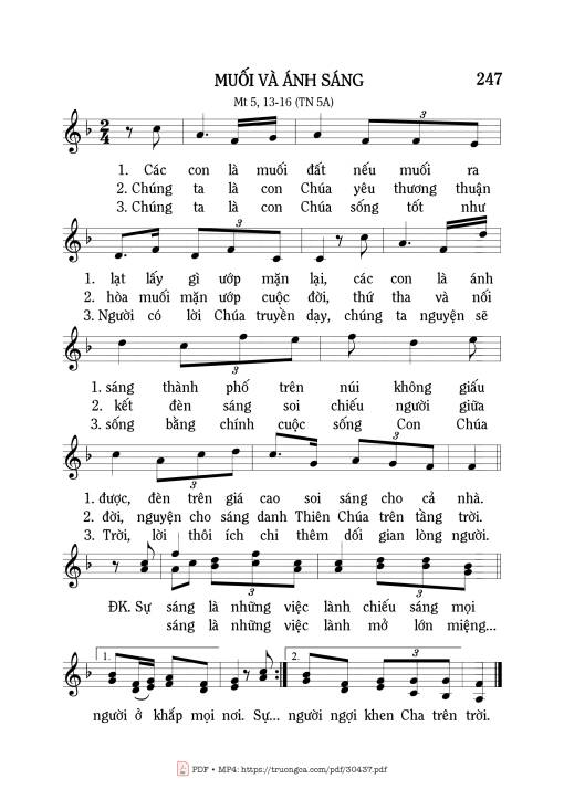 Sheet PDF of Muối và ánh sáng