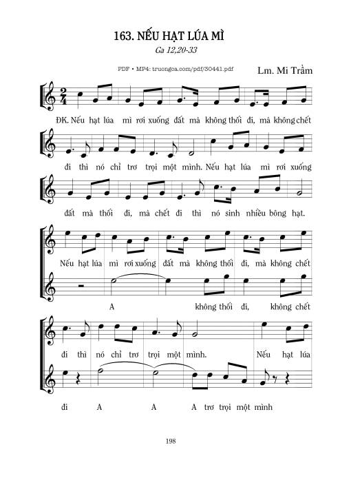 Sheet PDF of Nếu hạt lúa mì