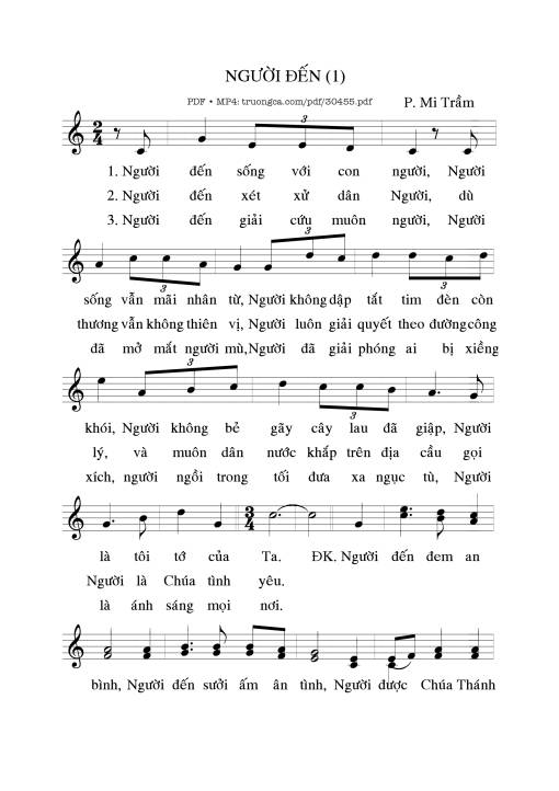 Sheet PDF of Người Đến 1