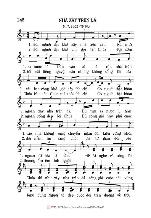 Sheet PDF of Nhà xây trên đá