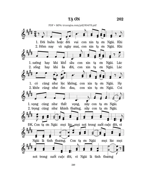 Tạ ơn - Mi Trầm