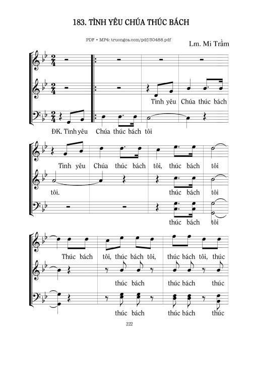 Sheet PDF of Tình yêu Chúa thúc bách