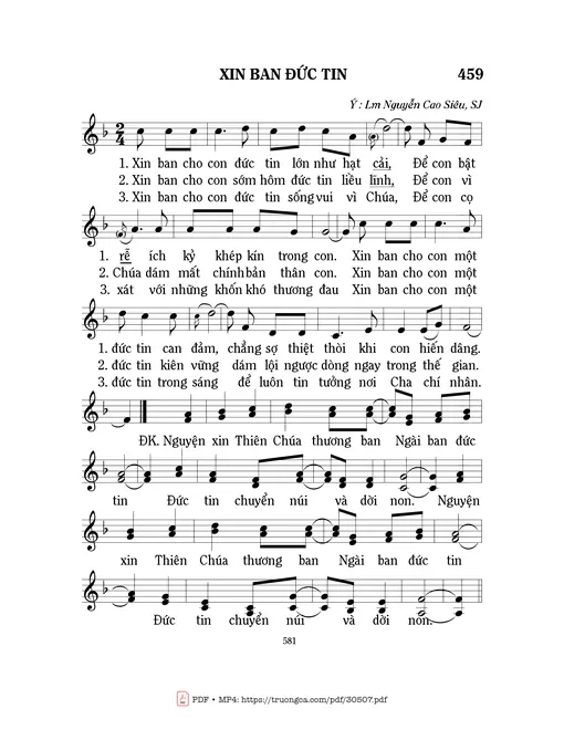 Xin Ban Đức Tin