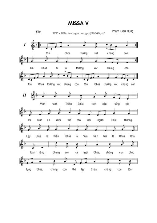 Sheet PDF of Misa V - Phạm Liên Hùng