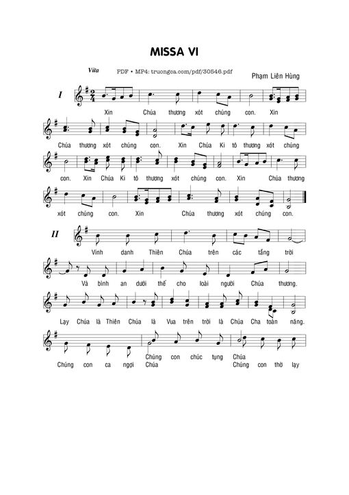 Sheet PDF of Misa Vi - Phạm Liên Hùng