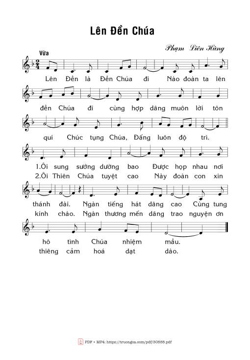 Sheet PDF of Lên đền Chúa
