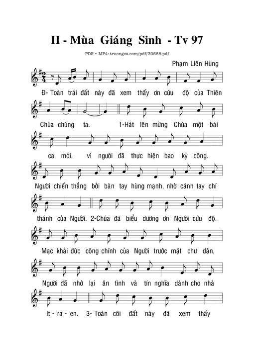 Sheet PDF of Mùa Giáng Sinh/Tv 97