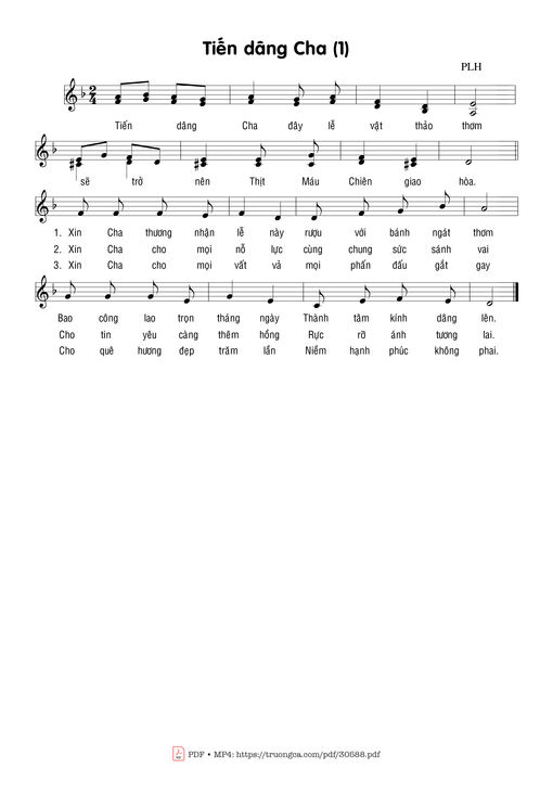 Sheet PDF of Tiến dâng Cha (1)