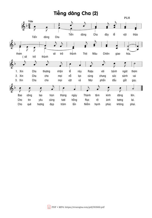 Sheet PDF of Tiến dâng Cha (2)