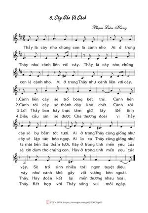 Sheet PDF of Cây Nho Và Cành