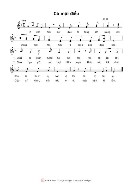 Sheet PDF of Có Một Điều