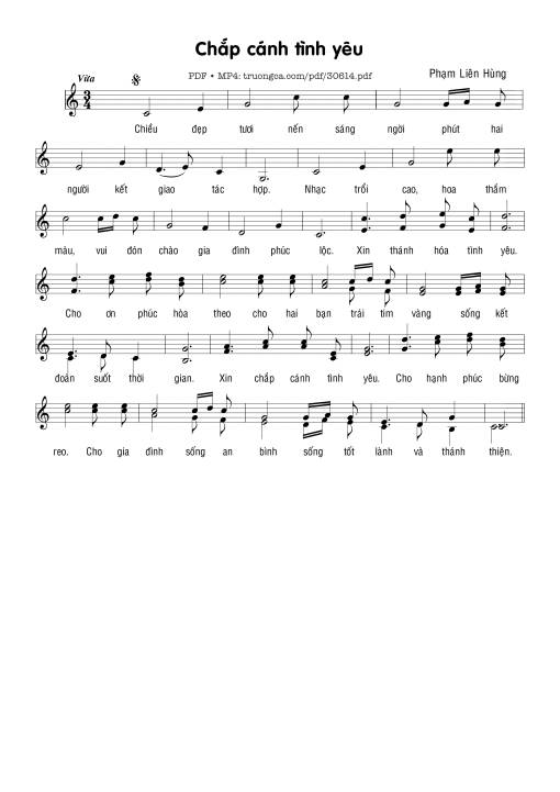 Sheet PDF of Chấp cánh tình yêu