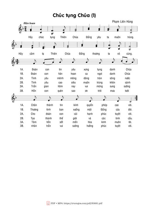 Chúc tụng Chúa (1)