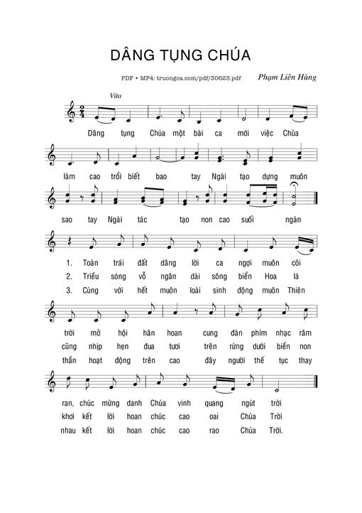 Dâng Tụng Chúa - Phạm Liên Hùng