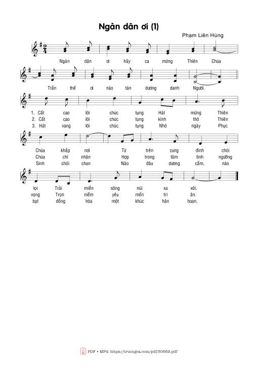 Sheet PDF of Ngàn dân ơi (1)