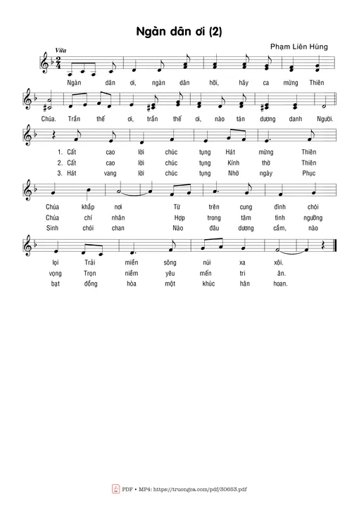 Sheet PDF of Ngàn dân ơi (2)