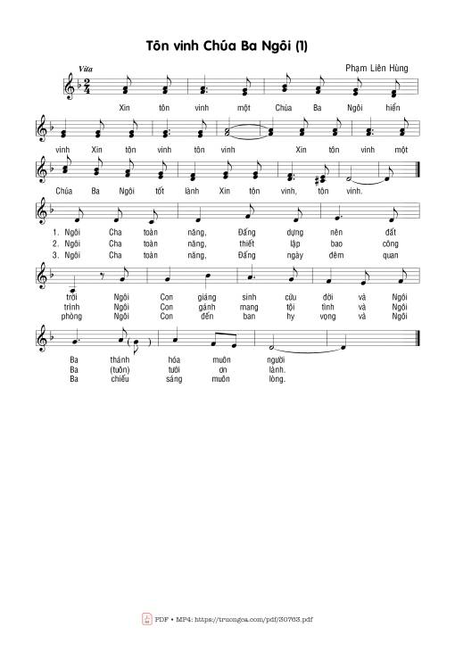 Sheet PDF of Tôn vinh Chúa Ba Ngôi (1)