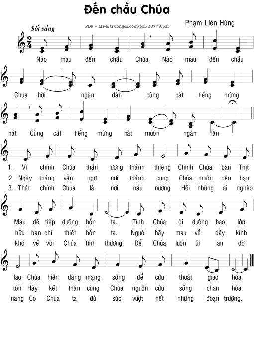 Sheet PDF of Đến chầu Chúa