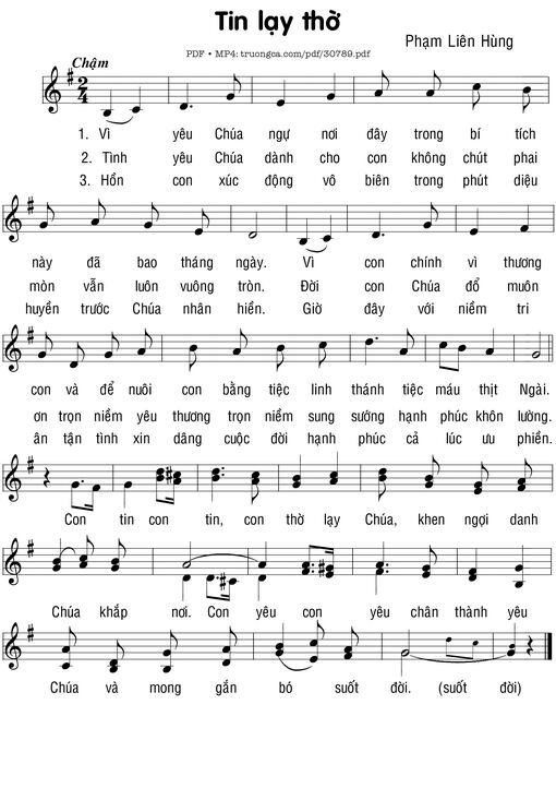 Tin lạy thờ - Phạm Liên Hùng