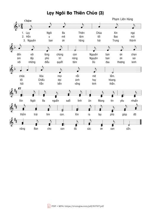 Sheet PDF of Lạy Ngôi Ba Thiên Chúa/3