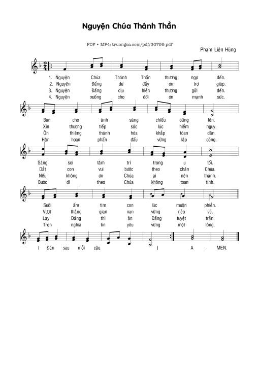 Sheet PDF of Nguyện Chúa Thánh Thần