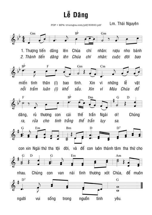 Lễ dâng - Thái Nguyên