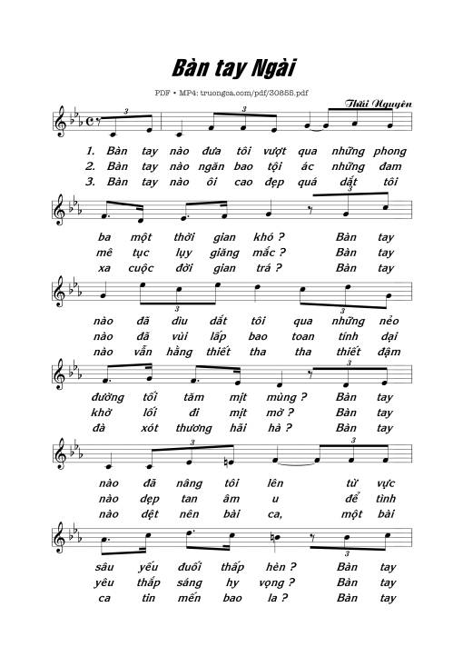 Sheet PDF of Bàn Tay Ngài - Thái Nguyên