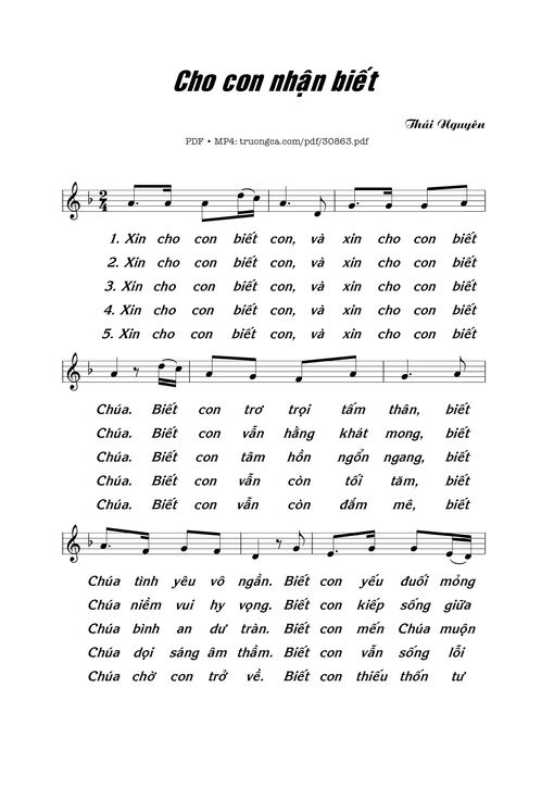 Cho Con Nhận Biết