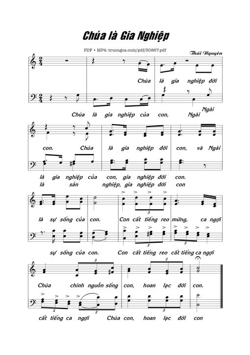 Sheet PDF of Chúa Là Gia Nghiệp