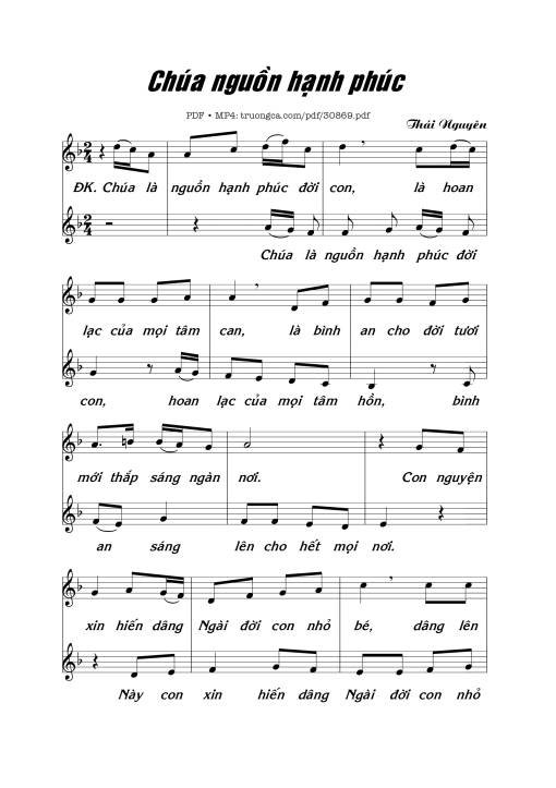 Sheet PDF of Chúa nguồn hạnh phúc