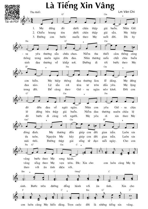 Là tiếng xin vâng