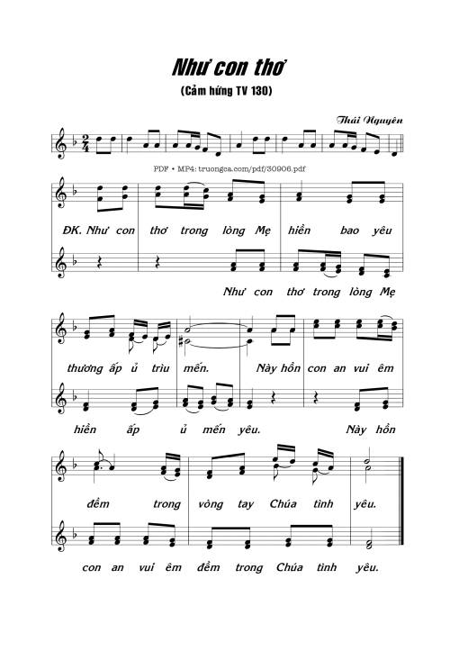 Như Con Thơ - Thái Nguyên