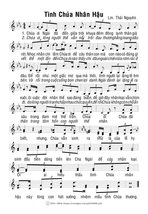 Sheet PDF of Tình Chúa Nhân Hậu