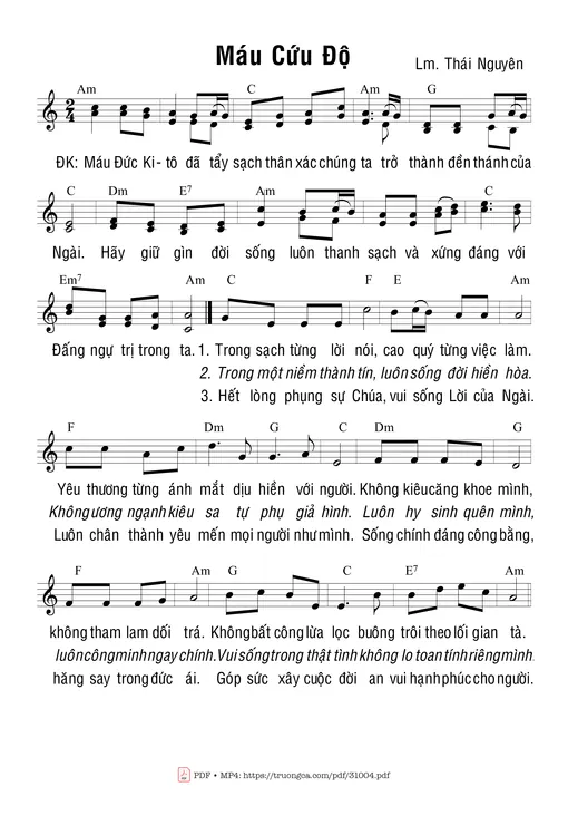 Máu Cứu Độ - Thái Nguyên