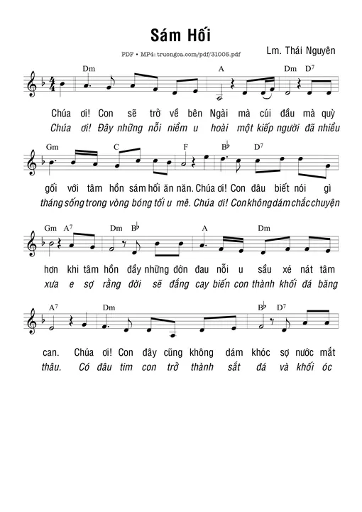 Sám Hối - Thái Nguyên