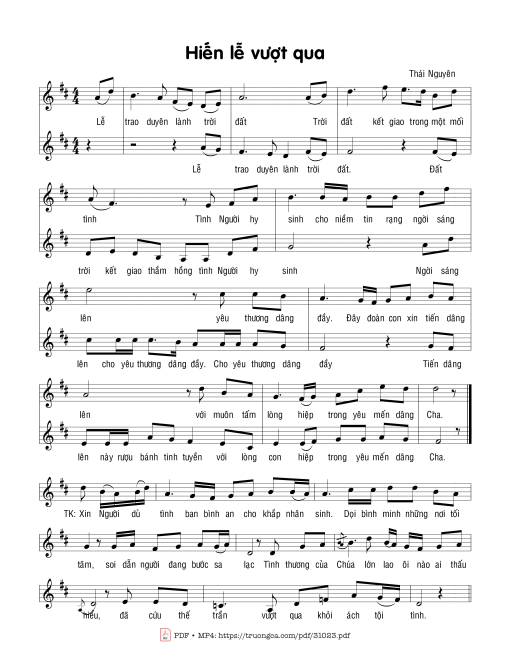 Sheet PDF of Hiến Lễ Vượt Qua