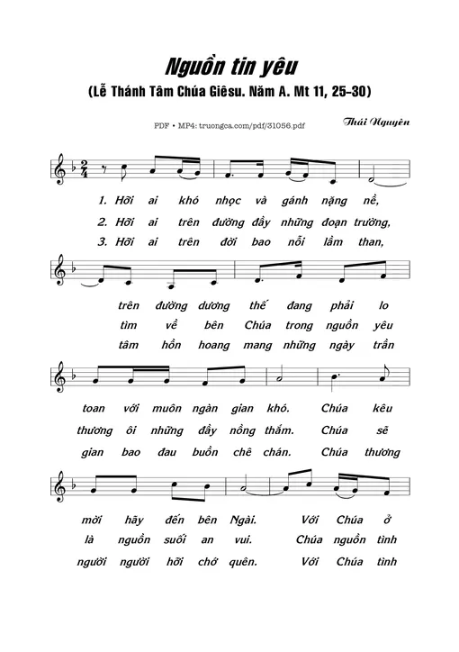 Sheet PDF of Nguồn tin yêu