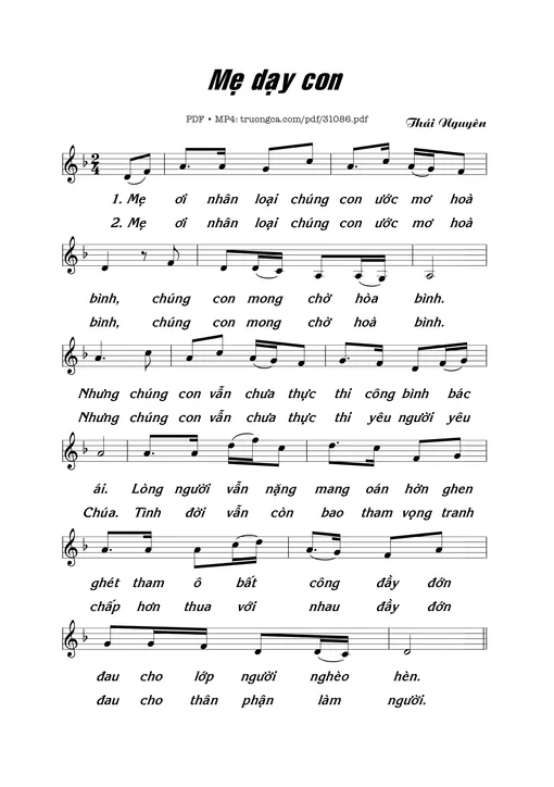 Mẹ Dạy Con - Thái Nguyên