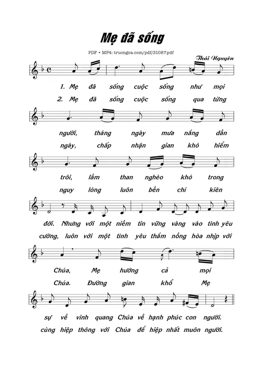 Mẹ Đã Sống - Thái Nguyên