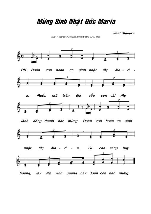 Mừng sinh nhật Đức Maria