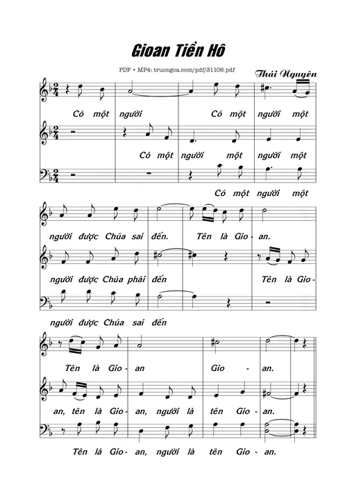 Gioan Tiền Hô - Thái Nguyên