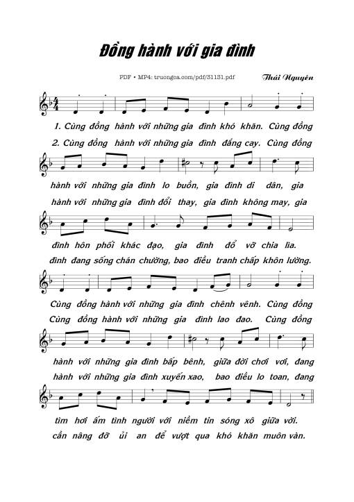 Sheet PDF of Đồng hành với gia đình