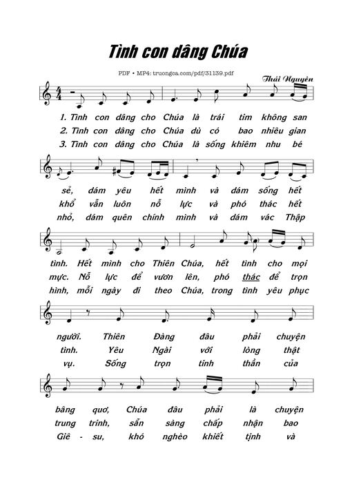 Tình con dâng Chúa