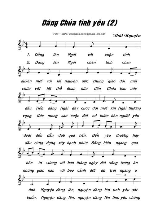 Sheet PDF of Dâng Chúa tình yêu 2