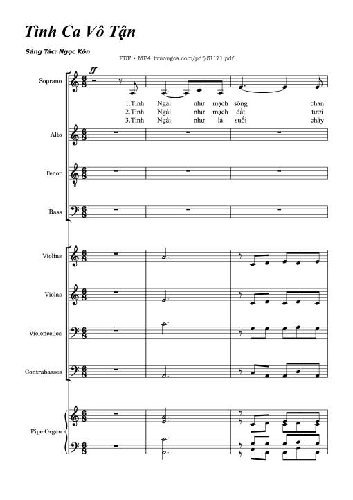Tình Ca Vô Tận (Bè SATB)