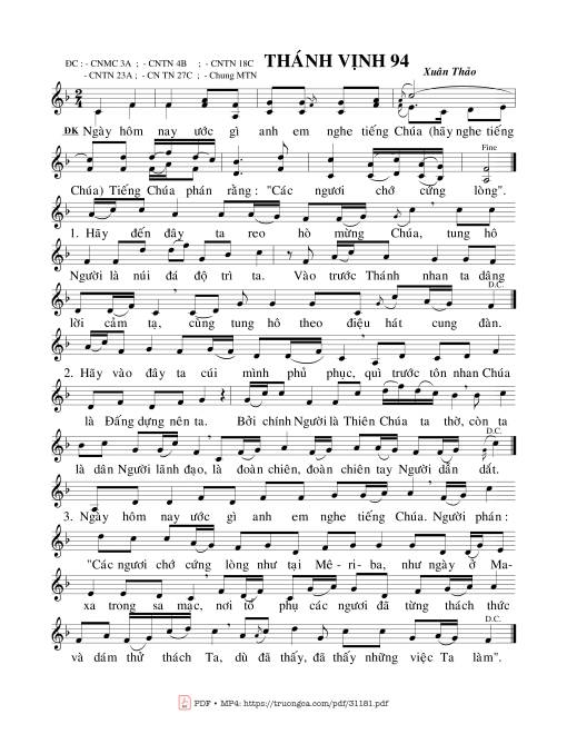 Thánh Vịnh 94 - Xuân Thảo