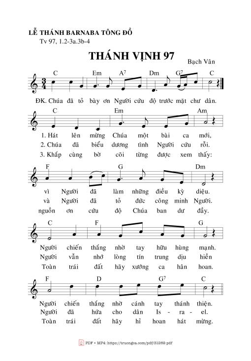 Thánh Vịnh 97, Lễ Thánh Barnaba Tông Đồ