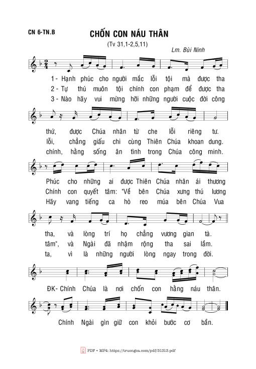Sheet PDF of Chốn Con Náu Thân.