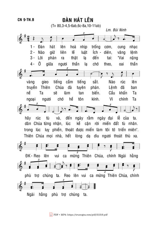 Sheet PDF of Đàn Hát Lên