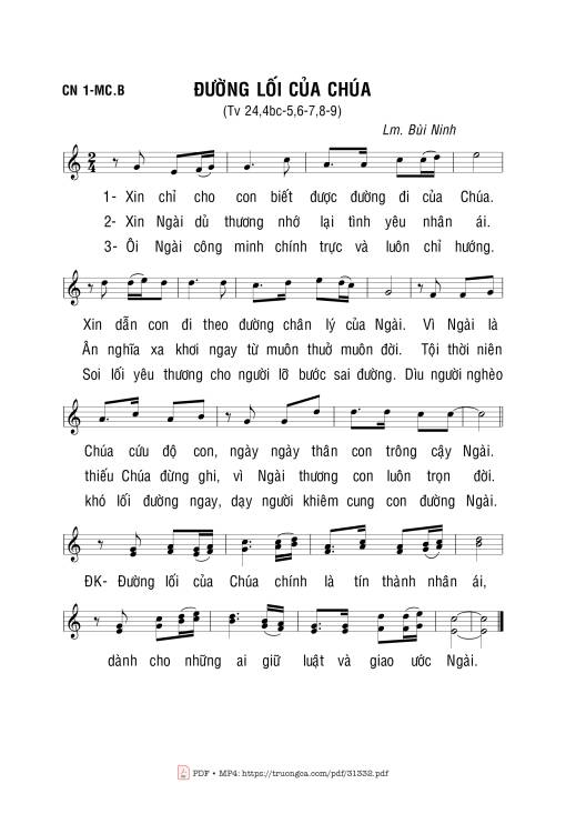 Sheet PDF of Đường Lối Của Chúa